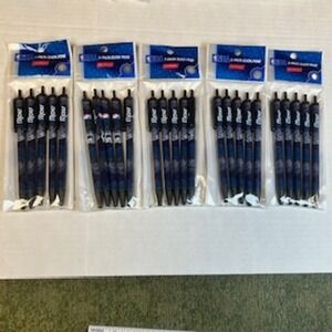 NBA Dallas Mavericks 5-Pack Click Pens Bundle 25 Total Pens Blue White Mavs Logo